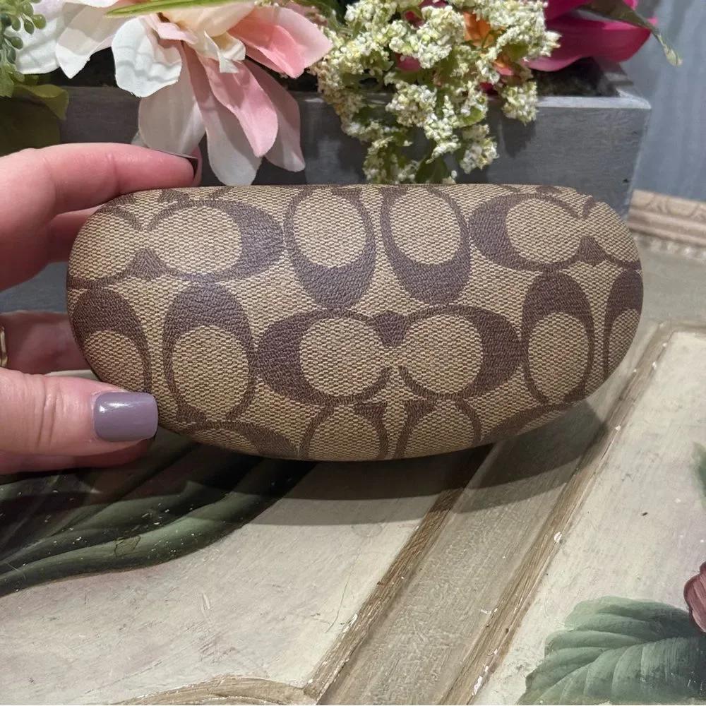Coach Eyeglasses Sunglasses Hard Shell Case & Cleaning Cloth